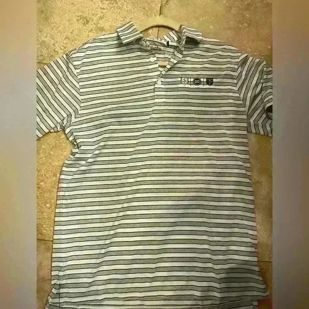 Columbia Men’s Omni-Wick Members Polo in white and black. Medium. NWT.